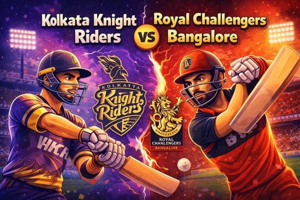 Kolkata Knight Riders vs Royal Challengers Bangalore Timeline